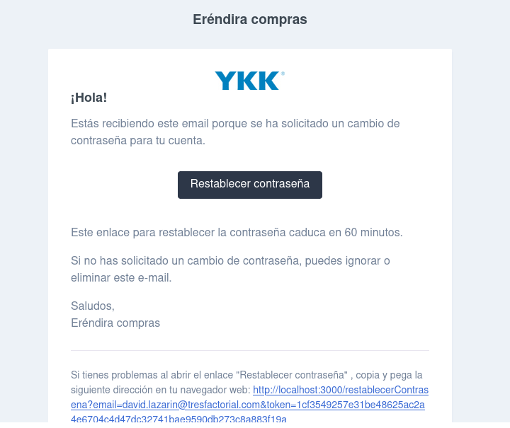 Recuperación de contraseña